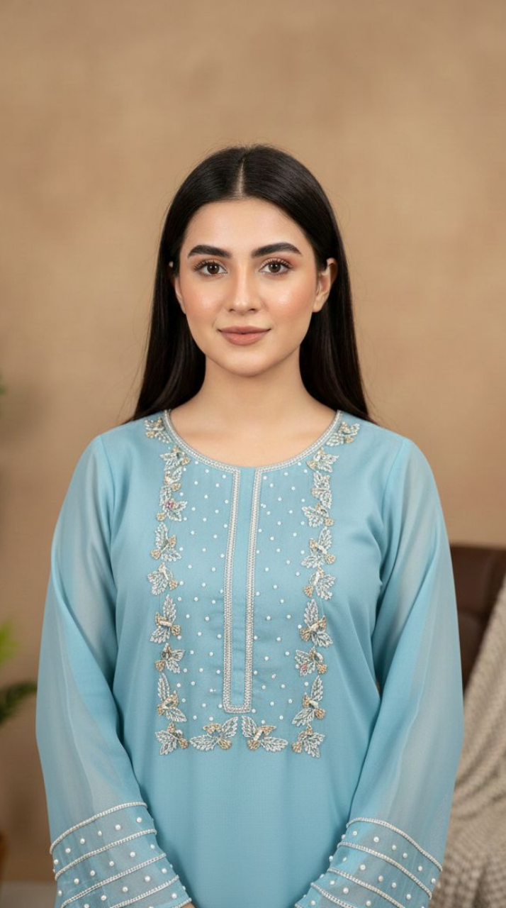 Butterfly Chiffon Dress